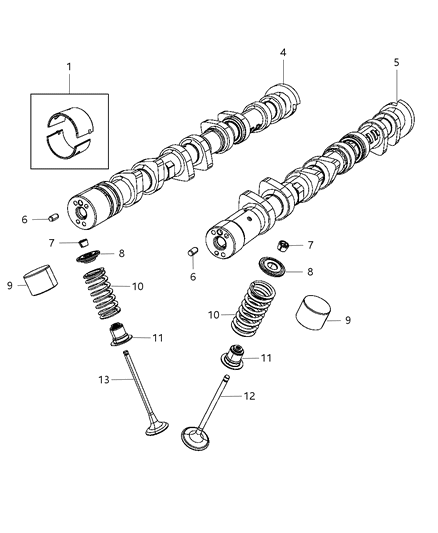 2012 Dodge Caliber Camshaft & Valvetrain Diagram 3