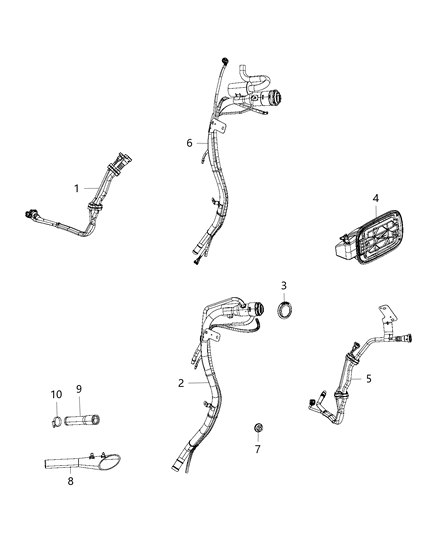 2015 Jeep Grand Cherokee Tube-Fuel Filler Diagram for 68243684AC