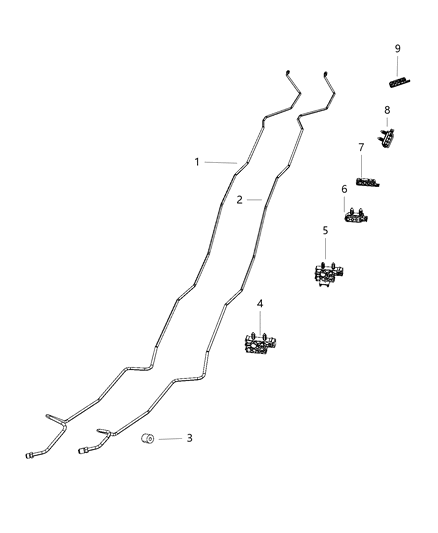 2019 Ram 4500 Brake Tubes And Hoses, Body Diagram 1