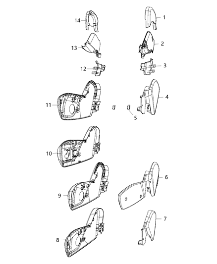 2014 Jeep Cherokee Shield-Front Seat Diagram for 1XS82DX9AD