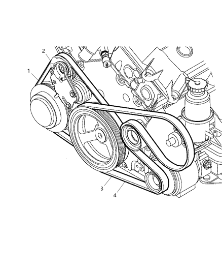 2002 Chrysler Concorde Belt-Accessory Drive Diagram for 4892150AA