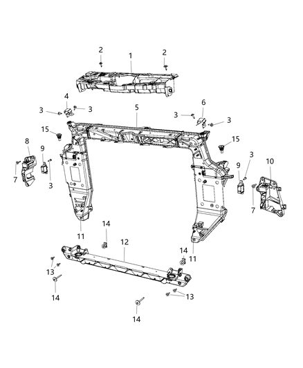 2018 Chrysler Pacifica Radiator Support Diagram