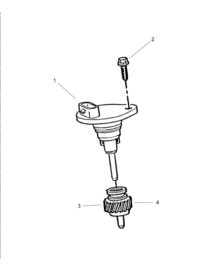 1997 Chrysler Sebring PINION-SPEEDOMETER Drive Diagram for 4670176