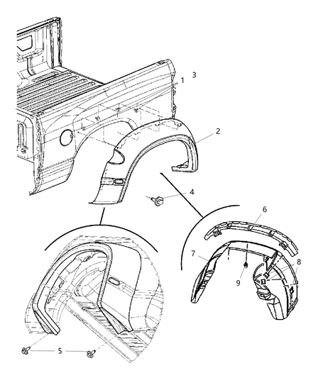 2008 Dodge Ram 3500 Rear Dually Fender Diagram