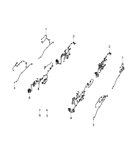 2019 Ram 1500 Wiring-Front Door Diagram for 68357403AC