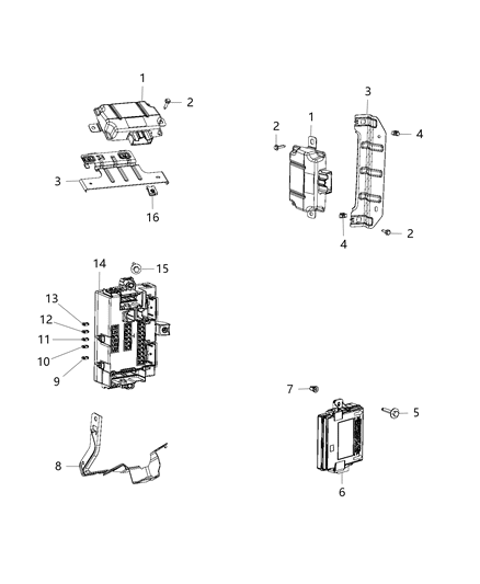 2016 Chrysler 200 Receiver-Hub Diagram for 68171495AG