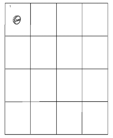 2007 Jeep Commander Wheel Center Cap Diagram for 5HT59SZ7AB