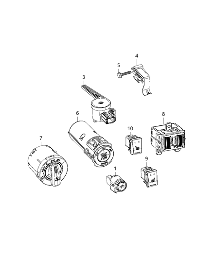 2020 Dodge Charger Switch-HEADLAMP Diagram for 68158243AB