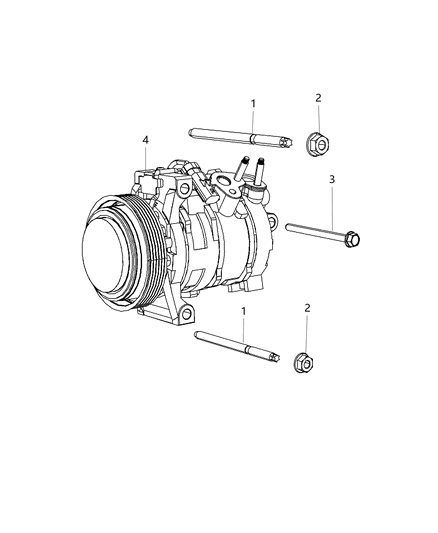 2020 Dodge Challenger A/C Compressor Mounting Diagram 1