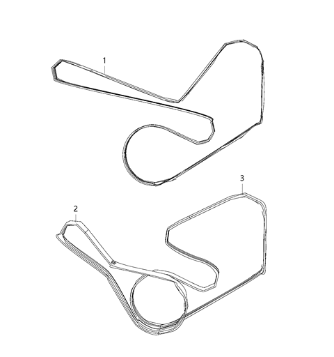 2020 Jeep Wrangler Belts, Serpentine & V-Belts Diagram 1