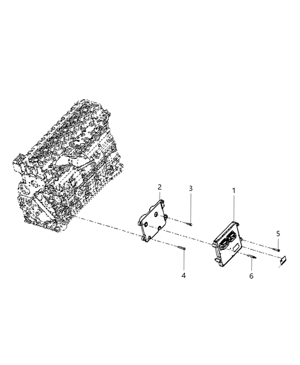 2008 Dodge Ram 3500 Modules, Engine Compartment Diagram 1