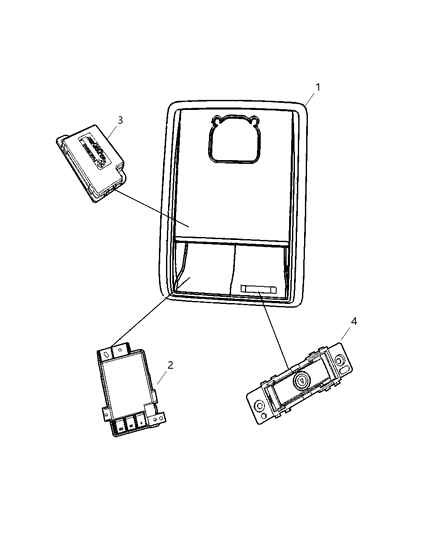 2007 Jeep Commander RETAINER-Overhead Console Diagram for 5183944AA