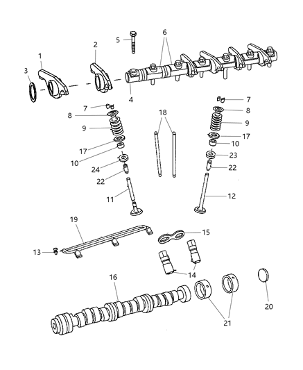 2006 Chrysler Pacifica Camshaft & Valves Diagram 2