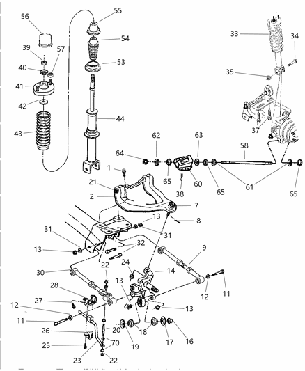 1999 Dodge Stratus Suspension - Rear Diagram