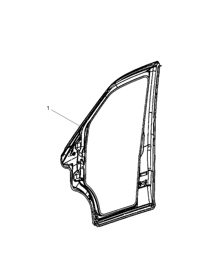 2008 Dodge Sprinter 3500 Panel-Body Side Door Diagram for 68009698AA