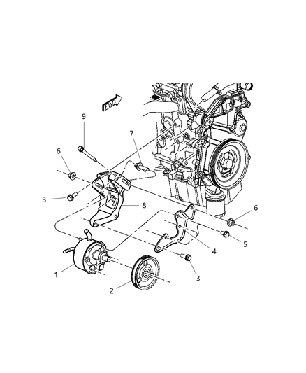 2001 Chrysler Voyager Power Steering Pump Diagram 1