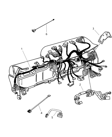 2011 Ram 1500 Wiring-Instrument Panel Diagram for 68066226AC