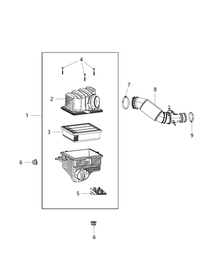 2020 Jeep Compass Air Cleaner Diagram 2