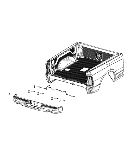 2019 Ram 1500 Wiring, Rear Fascia Diagram