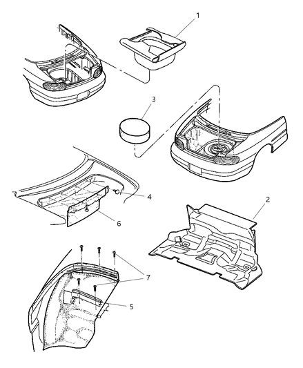 2000 Chrysler Sebring Luggage Compartment Diagram