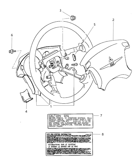 1997 Chrysler Sebring Steering Wheel Diagram