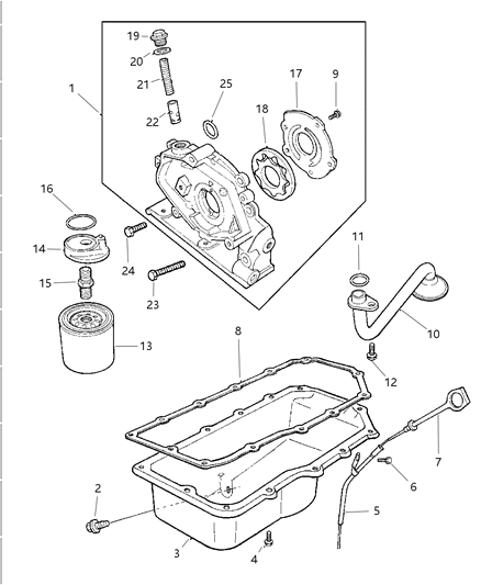 1997 Dodge Avenger Engine Oiling Diagram 2