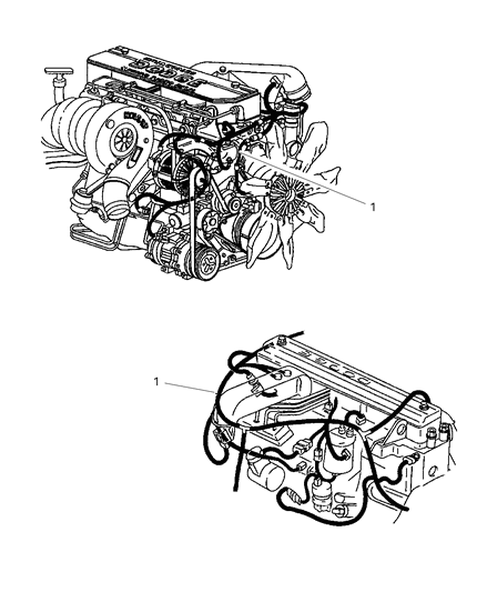 1998 Dodge Ram 2500 Wiring - Engine - Front End & Related Parts Diagram 2