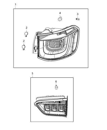 2021 Jeep Compass Lamp-Tail Diagram for 68417081AD