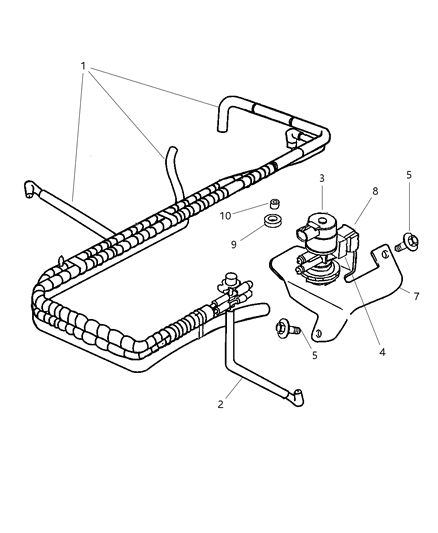 2001 Dodge Ram Wagon Emission Control Vacuum Harness Diagram