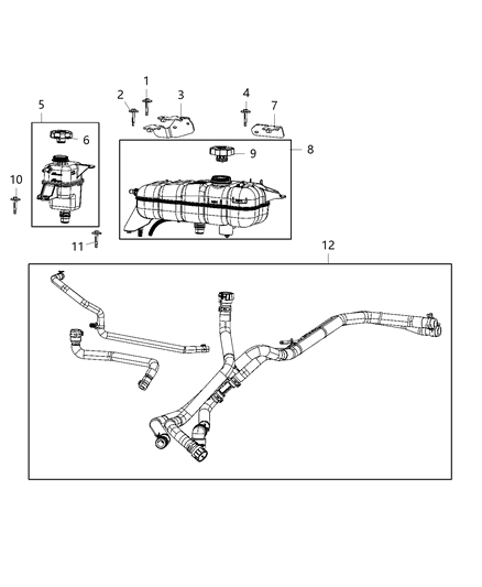 2021 Ram 1500 Hose-COOLANT Diagram for 68430009AD