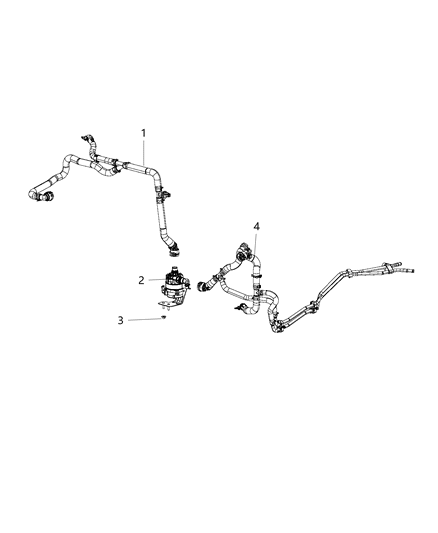 2017 Chrysler Pacifica Auxiliary Low Temp Pump And Related Parts Diagram