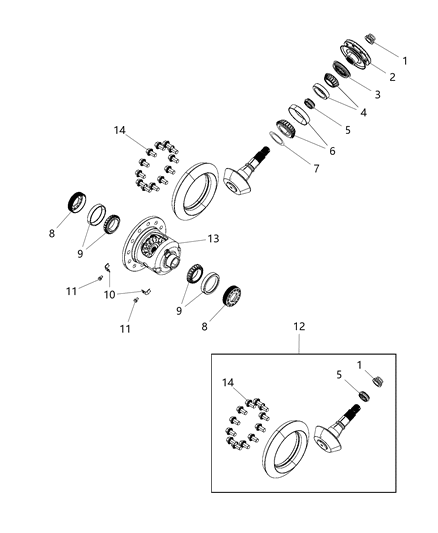 2019 Ram 1500 Differential Assembly Diagram 1