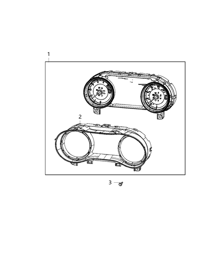 2021 Jeep Cherokee Cluster-Instrument Panel Diagram for 68492642AC