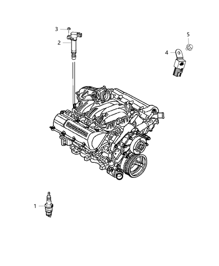 2016 Ram ProMaster 3500 Spark Plugs, Ignition Coil Diagram