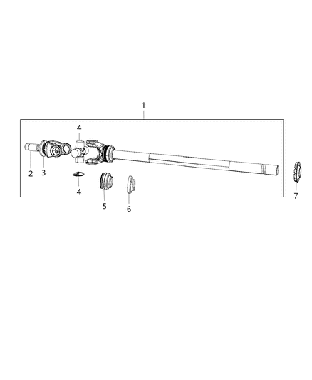 2013 Ram 5500 Axle Shaft Diagram for 68213889AA