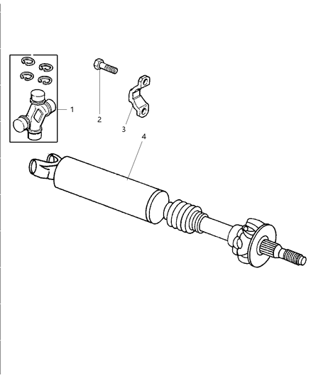 2001 Dodge Viper Shaft - Rear Axle Diagram