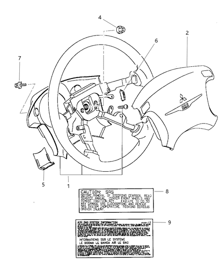 1998 Chrysler Sebring Steering Wheel Diagram