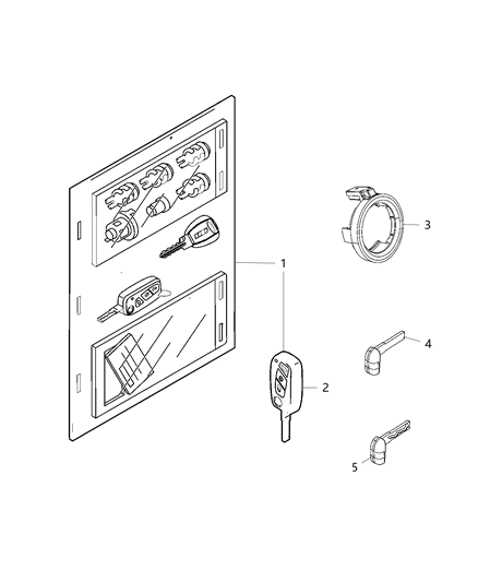 2016 Ram ProMaster City Lock Kit Diagram for 68278780AA