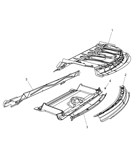 2020 Chrysler 300 Shelf Panel And Related Parts Diagram