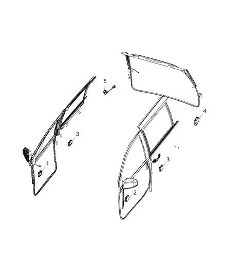 2016 Dodge Grand Caravan Module, Doors & Liftgate Diagram