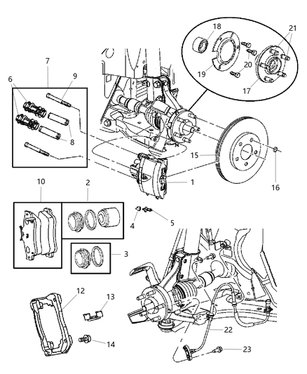 2004 Dodge Neon Screw-Brake Diagram for 5017844AA