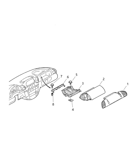 2003 Dodge Sprinter 3500 Air Bag System Passenger Side Diagram