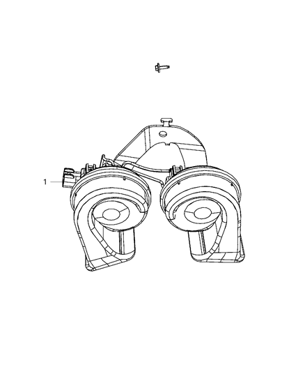 2014 Dodge Journey Horn Diagram for 5026997AB