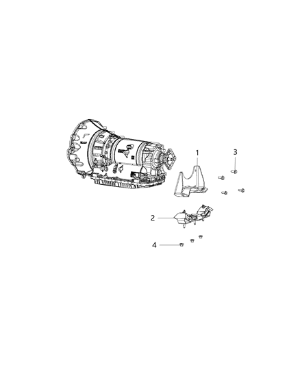 2019 Ram 1500 Transmission Support Diagram 4