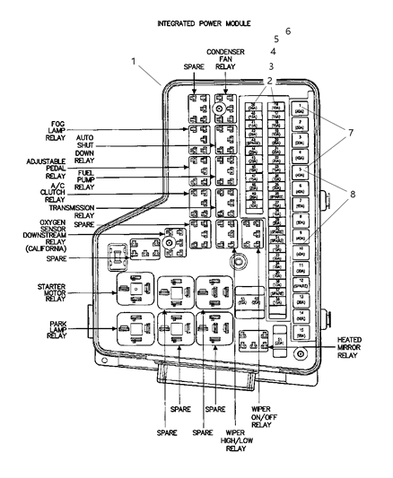 2007 Dodge Ram 1500 Block-Totally Integrated Power Diagram for 4692117AL