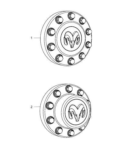 2013 Ram 4500 Wheel Covers & Center Caps Diagram