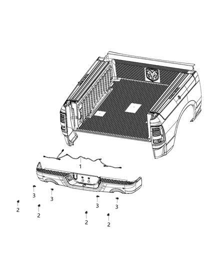 2019 Ram 1500 Classic Assist, Rear Park Diagram