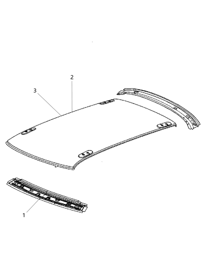 2011 Dodge Charger Bow-Roof Diagram for 68044570AB