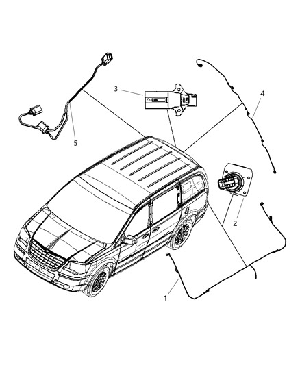 2008 Chrysler Town & Country Wiring-Trailer Tow Diagram for 4868749AB