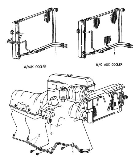 1998 Jeep Grand Cherokee Tube-Oil Cooler Diagram for 52079679AC